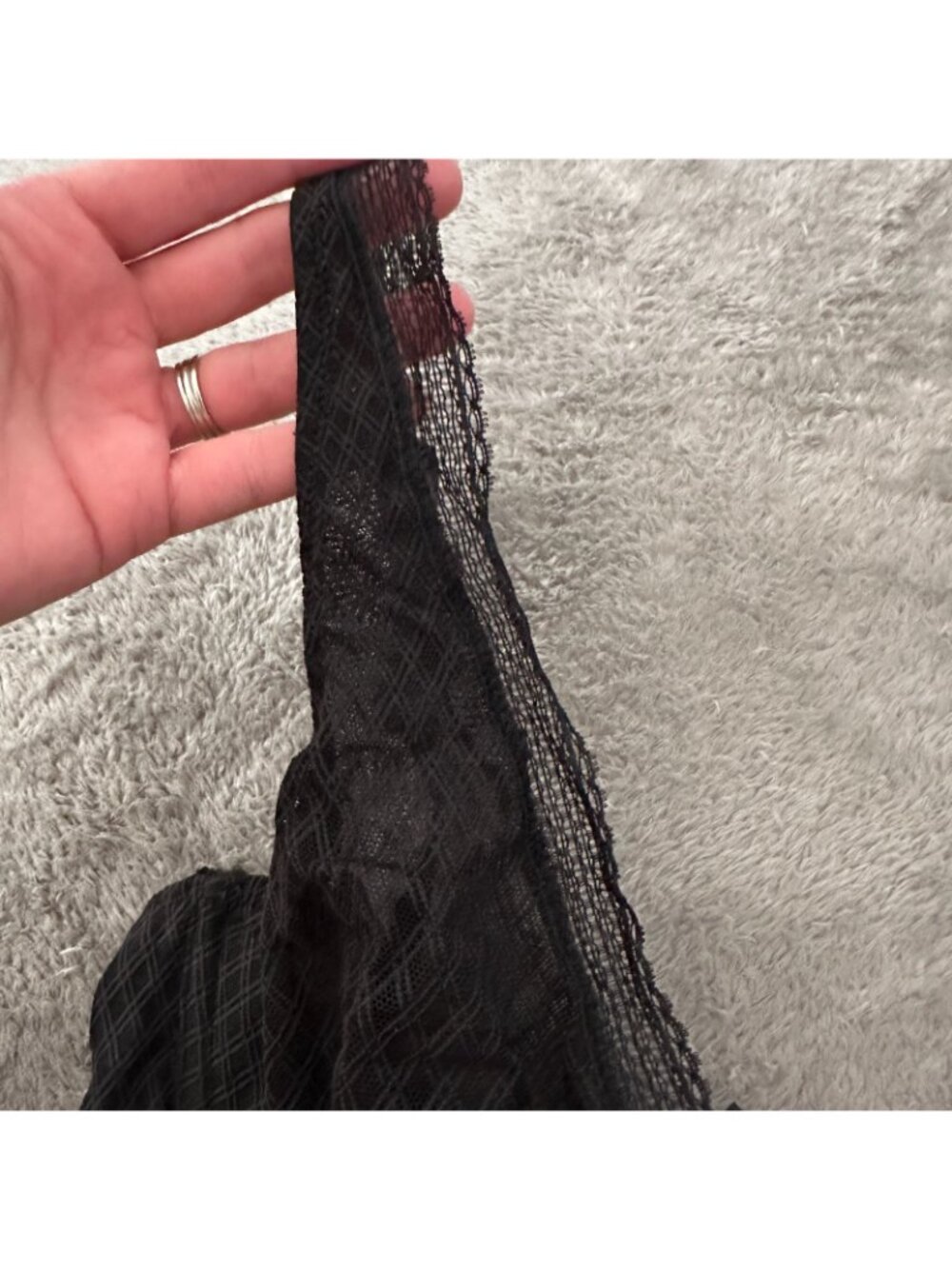 NWT Victoria's Secret Black Unlined Demi Lace Bra 32D Underwire - Picture 2 of 5